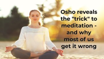 woman sitting Osho meditation