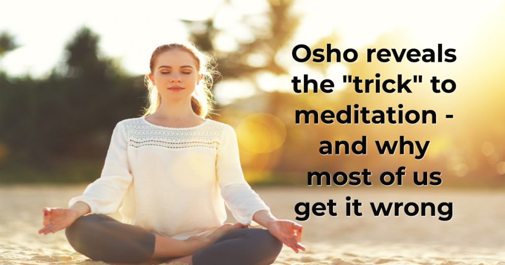 woman sitting Osho meditation